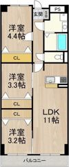 センターロイヤルの間取り画像