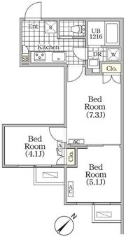 BRICK RESIDENCE 目黒本町の間取り画像