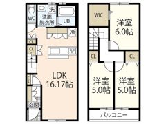 アフィット矢野東 B-1の間取り画像