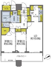 パークシティ武蔵小杉 ザ グランドウイングタワーの間取り画像