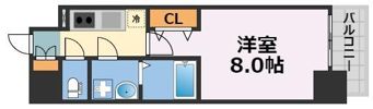 MELDIA CREST TAPP NAMBA-WESTの間取り画像