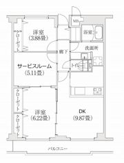 コスモリード学芸大学の間取り画像