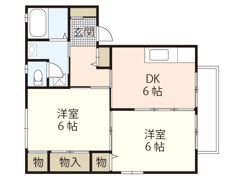フローラル東岡山C棟の間取り画像