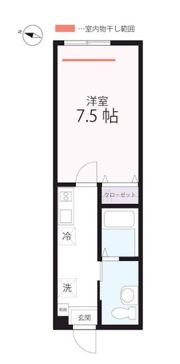仮）ハーミットクラブハウス屏風浦 B号棟の間取り画像