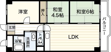 アームズ皆実の間取り画像