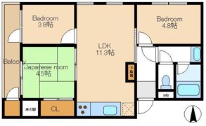 メゾンドホーネットの間取り画像