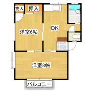 ヒラハイツB棟の間取り画像