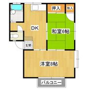 ヒラハイツA棟の間取り画像