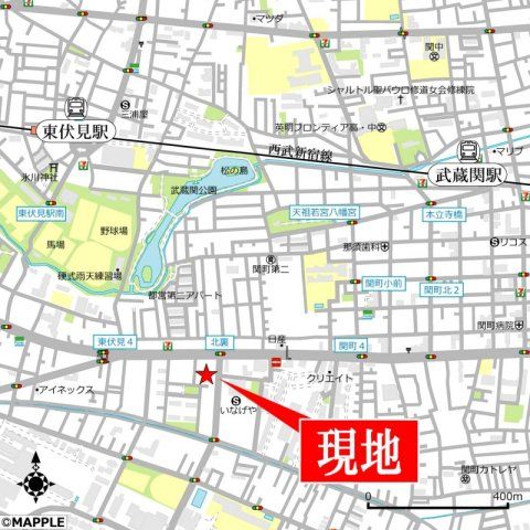 近くに施設あり