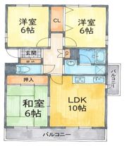グランエスト江坂の間取り画像