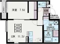 IXO・北大宮の間取り画像