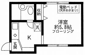 ピア国立の間取り画像