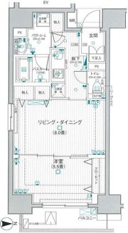 日神デュオステージ蔵前ネクストの間取り画像