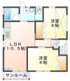 上谷貸家の間取り画像