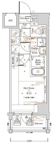 BANDOBASHI KNOTS(阪東橋ノッツ)の間取り画像