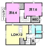 ラフレシア針田B棟の間取り画像