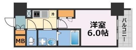 エスリード弁天町ルシェンテの間取り画像