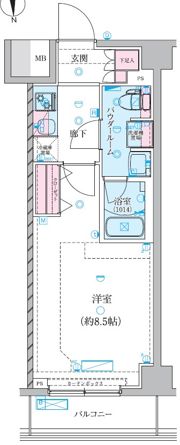 GENOVIA川崎鈴木町skygardenの間取り画像