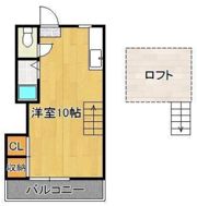 オアシス下到津IIB棟の間取り画像