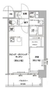 エスリード大阪リブレの間取り画像