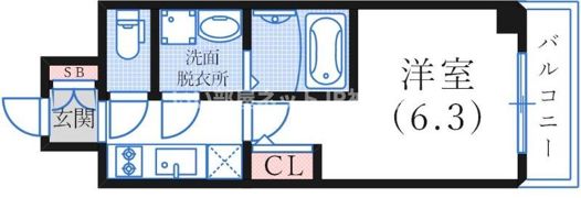 プロヴィスタ神戸三宮EASTの間取り画像