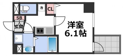 プレサンス上町台クレストの間取り画像