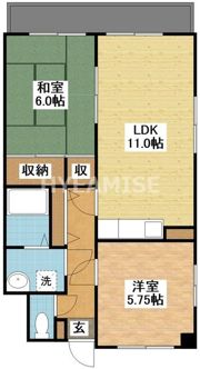 マンションミゾロクの間取り画像