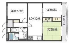 アパルトマン北千里の間取り画像