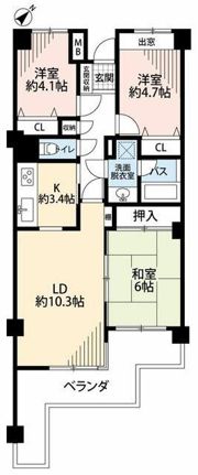 リーベスト所沢の間取り画像