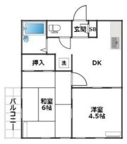 フラット羽根木の間取り画像