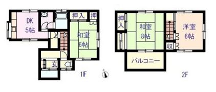福田2丁目貸家の間取り画像
