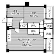 ビレッジハウス古賀5号棟の間取り画像