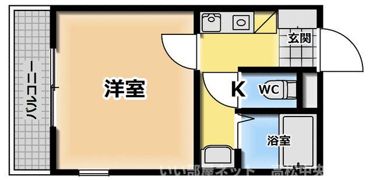 京都ハウジングコーポ西平山の間取り画像
