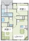 エルメゾンOK Bの間取り画像
