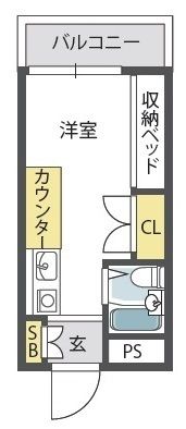 大国町池田マンションの間取り画像