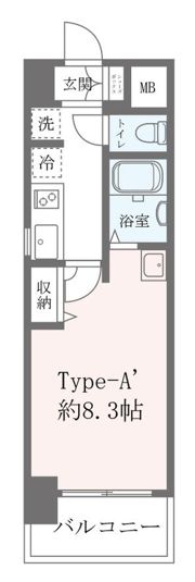 クレストコート難波サウスの間取り画像