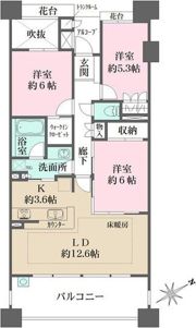 藤和八事緑ヶ岡ホームズの間取り画像