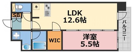 プレサンス心斎橋ニストの間取り画像