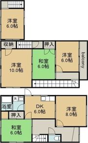 馬見塚貸家の間取り画像