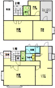 西本借家の間取り画像