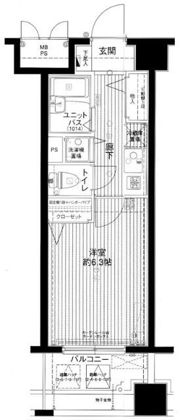メインステージ赤坂Ⅱの間取り画像