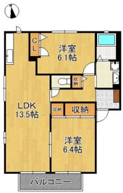 リヴ アヴェニール A棟の間取り画像