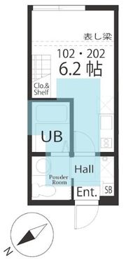 ハーミットクラブハウスROCCA（ロッカ）A棟の間取り画像