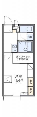 レオパレスグリーンハートの間取り画像