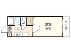 サンハイツ岡大Ⅱの間取り画像