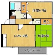 ウィステリア中吉田II A棟の間取り画像