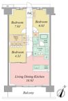 ブライトタウン天竜川駅前フレシア(1107)の間取り画像