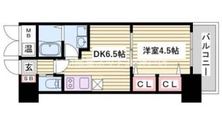 エステムコート三宮駅前Ⅱアデシオンの間取り画像