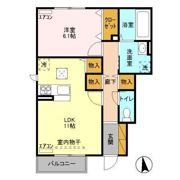 ゼピュロス学園の森F棟の間取り画像