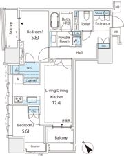 ミレアコート銀座プレミアの間取り画像